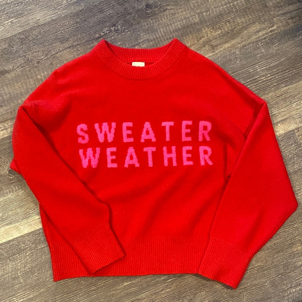 a new day Red Crew Neck Sweater